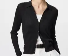 リブポロカーディガン ニット