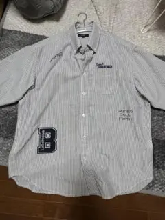 半袖ストライプシャツ