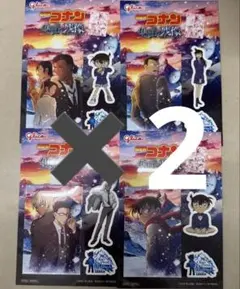 名探偵 コナン 隻眼の残像　オリジナル スマホ ステッカー　全4種各2枚セット