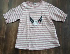 SHOO・LA・RUE 半袖Tシャツ ボーダー ピンク　130cmのサムネイル