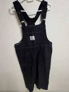 ブラックデニムサロペット (スカート)