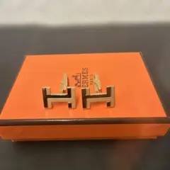 HERMES Hロゴ カフリンクス ゴールド エルメスのサムネイル