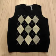 familiar☆アーガイル柄 コットンベスト☆100