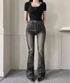 y2k デニム ジーンズ フレア