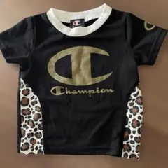 Champion Tシャツ　ブラック 豹柄 80 メッシュのサムネイル