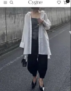 はろー様専用 cygne シーニュ ダブルクロスコクーンシャツ Brice