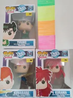 新品　幽遊白書 Funko POP フィギュア3種　浦飯幽助　桑原和真　蔵馬飛影