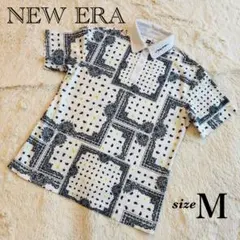 NEW ERA ゴルフウェア 半袖ポロシャツ バンダナ ペイズリー ホワイトMのサムネイル