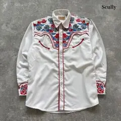 【Scully】 スカリー パイピングウエスタンシャツ 長袖シャツ 刺繍