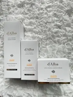新品】d'Albaセット ダブルセラム＆クリーム／トーニングセラムトナー
