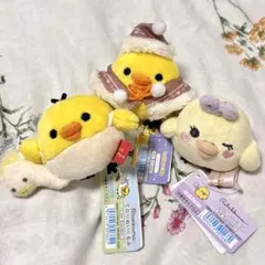 リラックマ　キイロイトリアクアリウム　てのりぬいぐるみ　トゲトゲなかまセット リラックマ キイロイトリアクアリウム てのりぬいぐるみ トゲトゲ