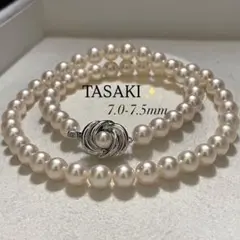 【田崎真珠✨美品】あこや真珠 7.0-7.5 ネックレス パール タサキ 本真珠
