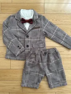 アプレレクール　チェック柄フォーマルスーツ　男の子　110