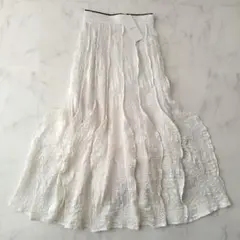 美品✨️Dior リネン ロゴ タッセル タック ハイウエストロング