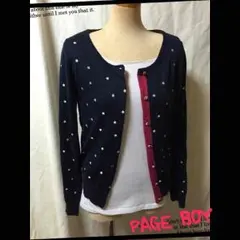 PAGE BOY♡スター柄ネイビーカーデ♡