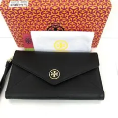 【訳あり】トリーバーチ☆レザー長財布 リストレット ブラックのサムネイル