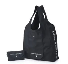 新品】エコバッグ折り畳みバッグブラックDEAN＆DELUCAディーン&デルー