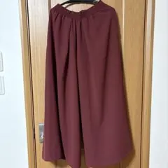 【Suadeo】ガウチョパンツ　ワインレッド　Ｆ