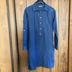 UNIQLO ダークブルー シャツワンピース M