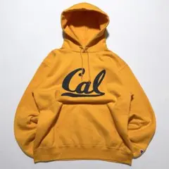 00s チャンピオン パーカー Cal カレッジロゴ 黄色 M ホンジュラス製