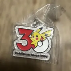 未使用　ポケモン３０周年　メタルチャームマスコット　ピカチュウ