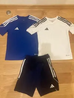 adidas キッズサッカーウェア セット プラシャツ2枚とパンツ