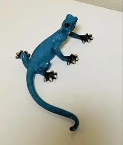 ヤモリ ガラス製 置物 ブルー - メルカリ