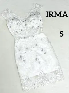 【イルマ】IRMA キャバドレス S ホワイト　総レース ビジュー ミニドレス