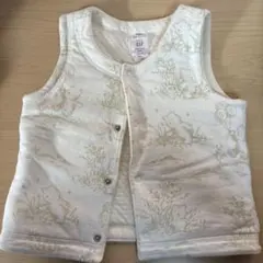 GAP ベビーベスト ホワイト クマのイラスト