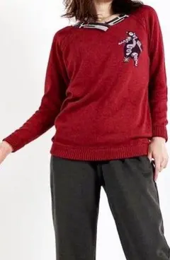 ★ calma エスパスデカルマ カシミヤ混くまニットチュニック ★新品 QVC