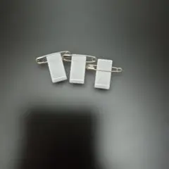 ホワイトクリップ安全ピン 3個セット