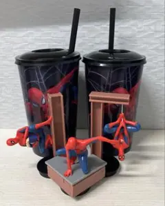 品薄 映画 スパイダーマン フドリンクカップ2個 フィギュア3種セットのサムネイル