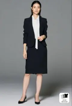 極美品 近年モデル ベイジ LUIZA ノーカラージャケット ウォッシャブル M