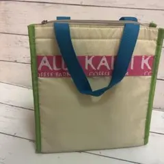 カルディ　KALDI COFFEE FARM ジッパー付きアルミ蒸着トートバッグ