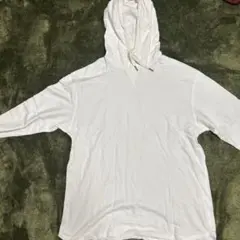 ホワイト フード付きパーカー
