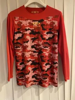 アクティブームMサイズ 長袖 アンダーシャツ レッド迷彩