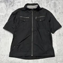 00’s vintage 半袖ジップジャケット 黒 4L Y2Kのサムネイル