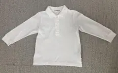【MIKI HOUSE】ポロシャツ 長袖 ホワイト 100サイズ