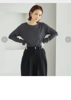 mysa closet 長袖 カットソー M 濃灰