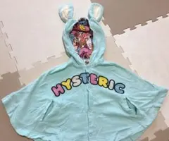 HYSTERICヒスミニ ウサギ耳付きポンチョ　キッズフリー
