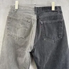 USA製 Levi’s 501 先染めブラック×後染めブラック デニムパンツ