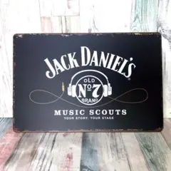 ブリキ看板☆ ジャックダニエル MUSIC SCOUTS 421