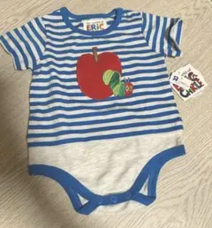 【タグ付き】はらぺこあおむし 半袖ロンパース 70