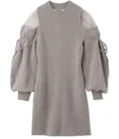 スナイデル シースルーショルダーミニニットワンピース