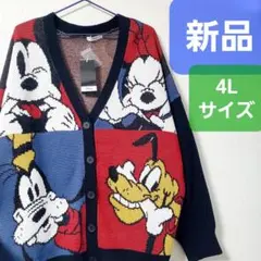 新品 ディズニー カーディガン ミッキー ミニー グーフィー プルート レトロ
