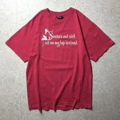 AEROPOSTALE クリスマス　ユーモア　サンタ　レトロ　アメカジ　赤　L