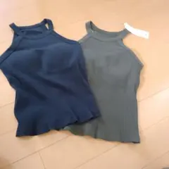 ホルターネック　ブラトップ2色セット