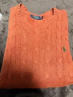 Polo Ralph Lauren オレンジ U ケーブルニット