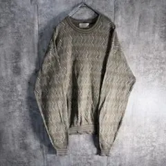 USA製 Tricots St.Raphael 3Dニット XL 総柄 古着