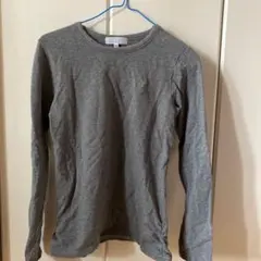 カットソー ロンT 長袖　Tシャツ　グレー　クミキョク　肌触り良い　シンプルのサムネイル